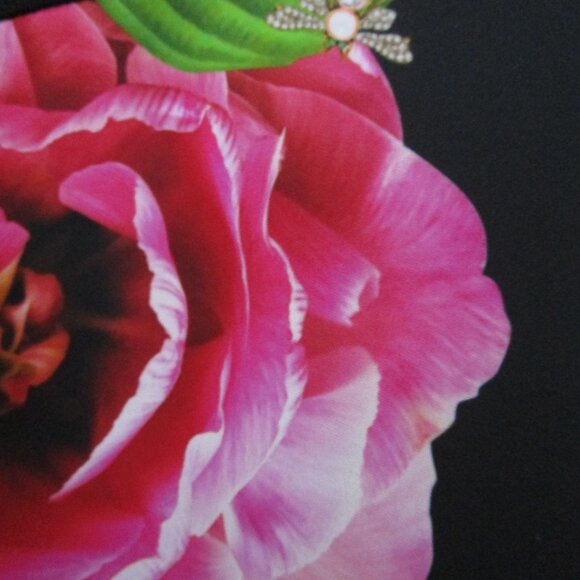 Pullover Knit Sweatshirt Sweater Top Floral Butterflies - Picture 4 of 10